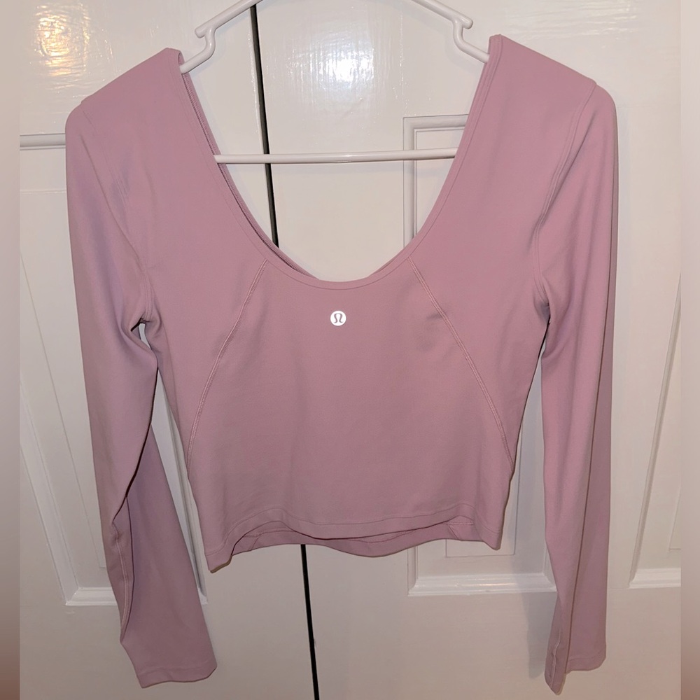 Lululemon Pink Long Sleeve Align Top ~ 6 - Picture 2 of 8